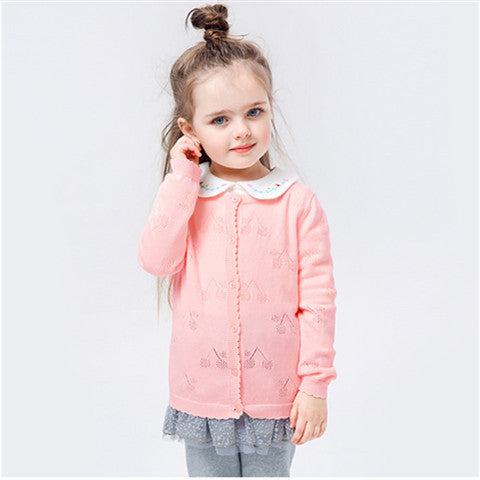 Girls' Knit Cardigan | Soft Diagonal-Tie Children's Knitwear