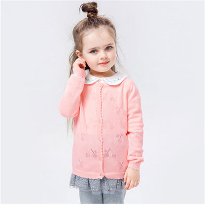 Girls' Knit Cardigan | Soft Diagonal-Tie Children's Knitwear
