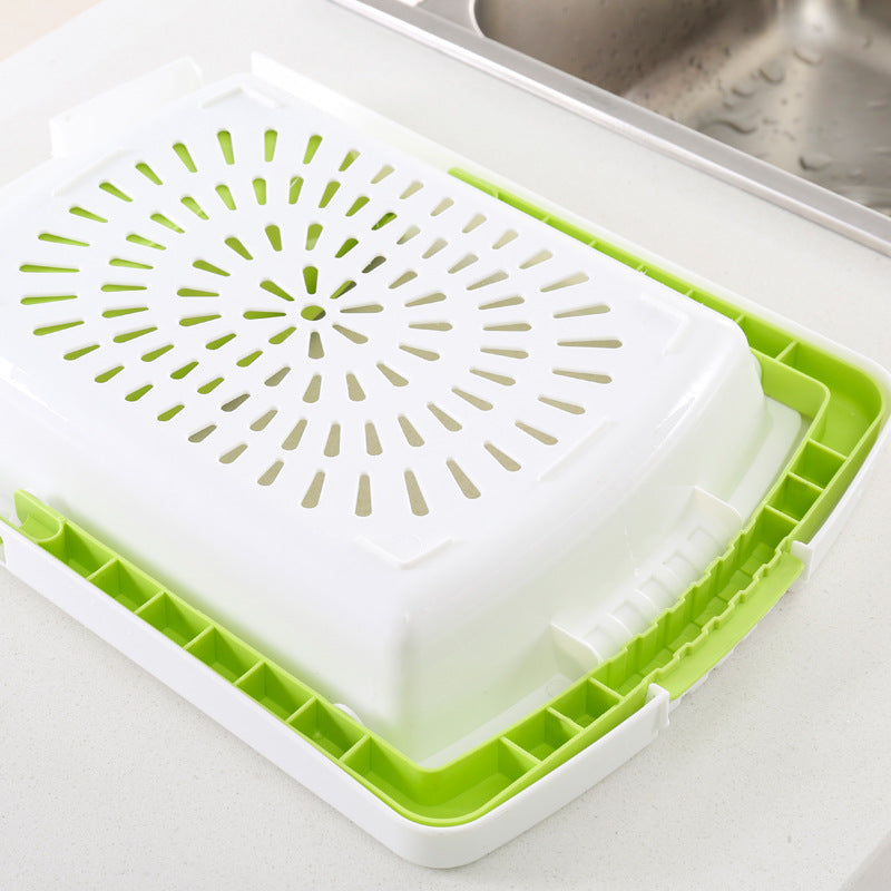Stackable Kitchen Draining Board - Food-Grade PP Chopping Board