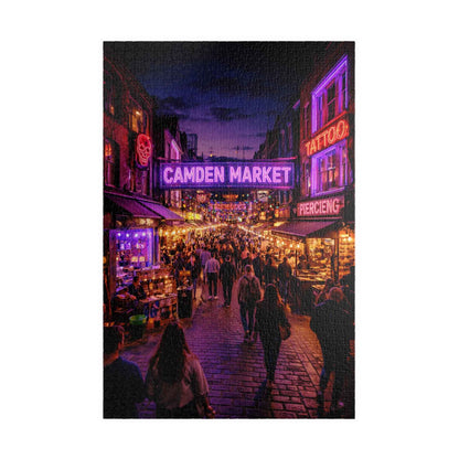 Camden Market Neon Night Jigsaw Puzzle – 110, 252, 520 & 1014 Pieces