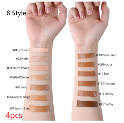 Oil-Control Liquid Foundation & Concealer – 13 Shades, Multi-Pack