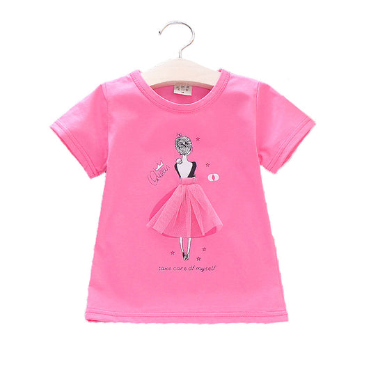 Women’s Cotton Short Sleeve Cartoon Print T-Shirt – 5 Colours