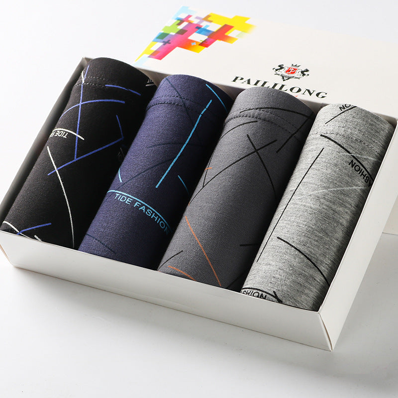 Men's Modal Boxer Briefs 4-Pack Gift Box – 5 Style Sets