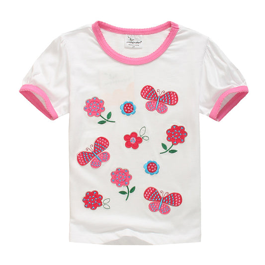 Kids Cartoon Print Short Sleeve Cotton T-Shirt – Class A