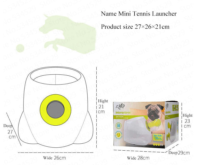 Automatic Dog Ball Launcher | Interactive Fetch Machine 3m–9m with Tennis Balls