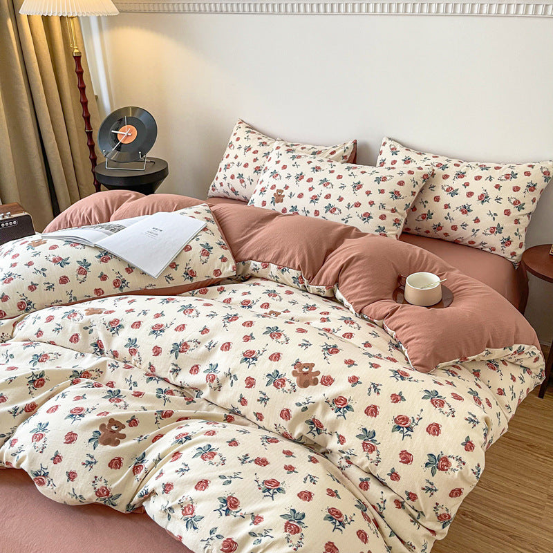 Jacquard Cotton Linen Bedding Set | 12+ Designs
