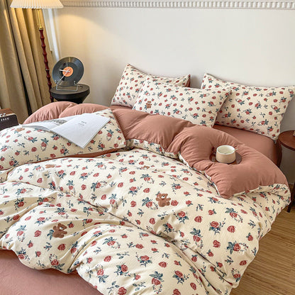 Jacquard Cotton Linen Bedding Set | 12+ Designs