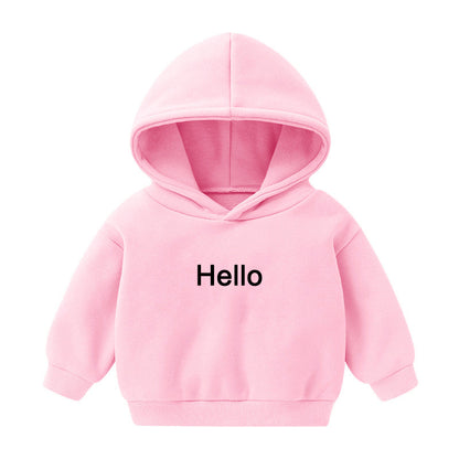 Kids Hooded Fleece Pullover Sweater – Unisex Long-Sleeve Top