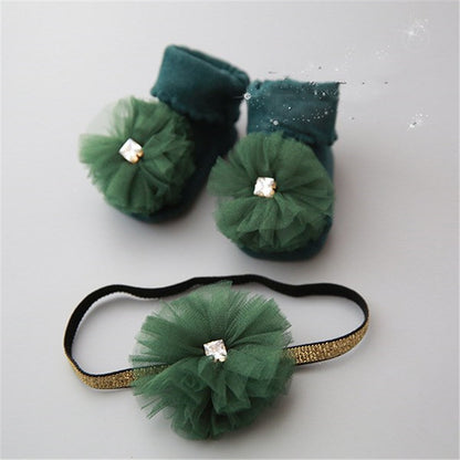 Bow & Zircon Hair Headband | Combed Cotton in 6 Colours