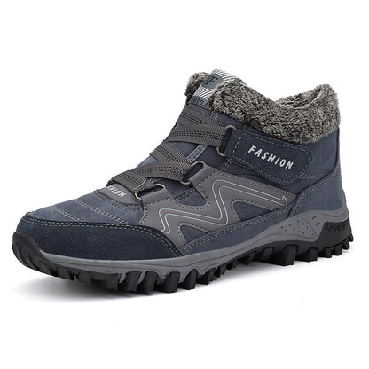 Plush-Lined Winter Couple Shoes - Warm Velvet Thick-Sole Casual Boots