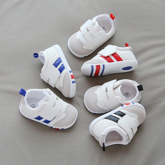 Kids PU Leather Velcro Low-Top Shoes | Sizes 14-20