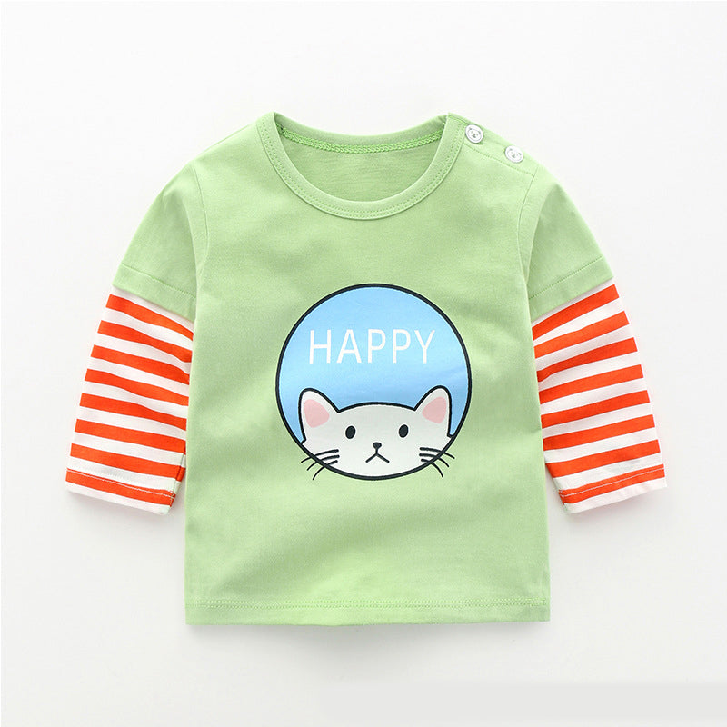 Baby & Kids Cotton Long Sleeve T-Shirt – 12 Print Styles