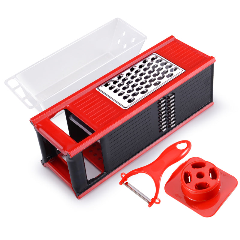 4-in-1 Mandoline Vegetable Shredder with Drain Box | Kitchen Prep Tool