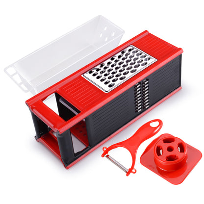 4-in-1 Mandoline Vegetable Shredder with Drain Box | Kitchen Prep Tool