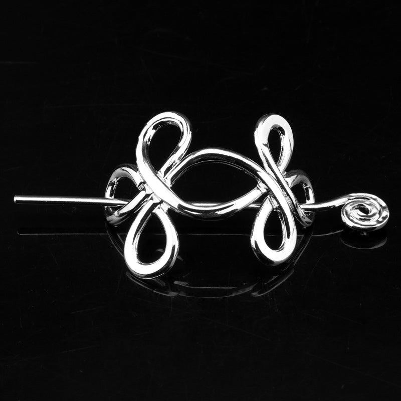 Retro Metal Sliding Hairpin – Electroplated Alloy | 6 Styles