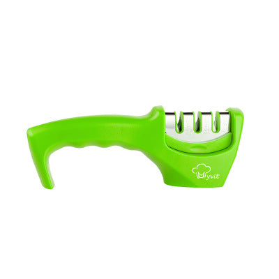 Knife Sharpener — Pull-Through Whetstone Sharpener with Tungsten Steel & Diamond Rods
