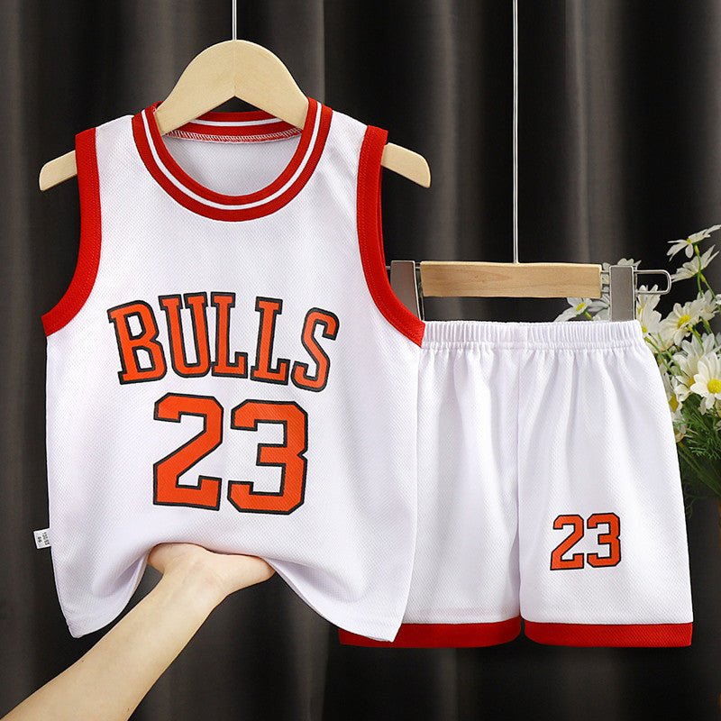Boys Sports Basketball Suit Set | Short Sleeve & Trousers | Heights 90-160cm
