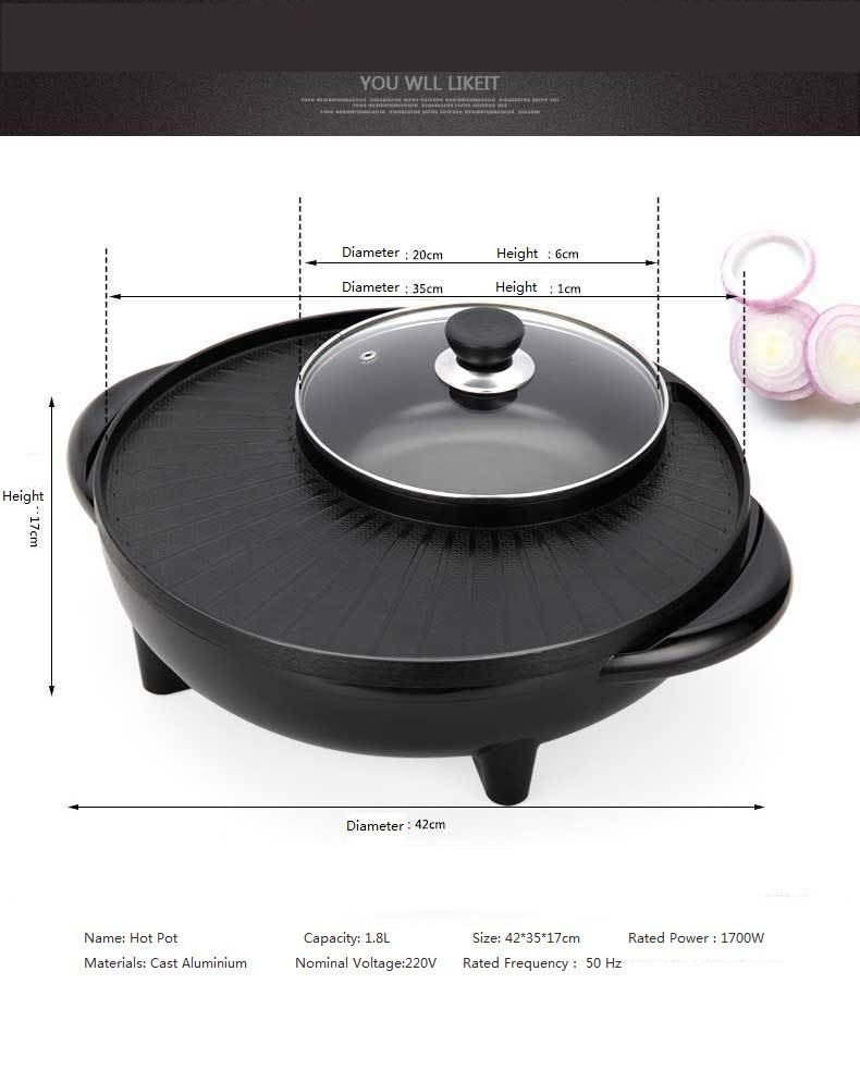Multifunctional Electric Hot Pot and Grill