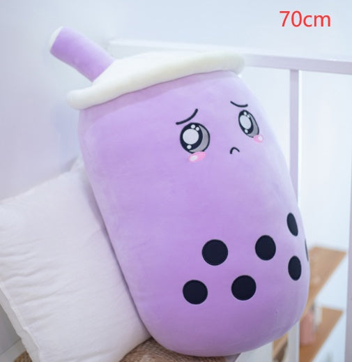 Boba Tea Plush Pillow Cushion - Soft Bubble Tea Stuffed Toy
