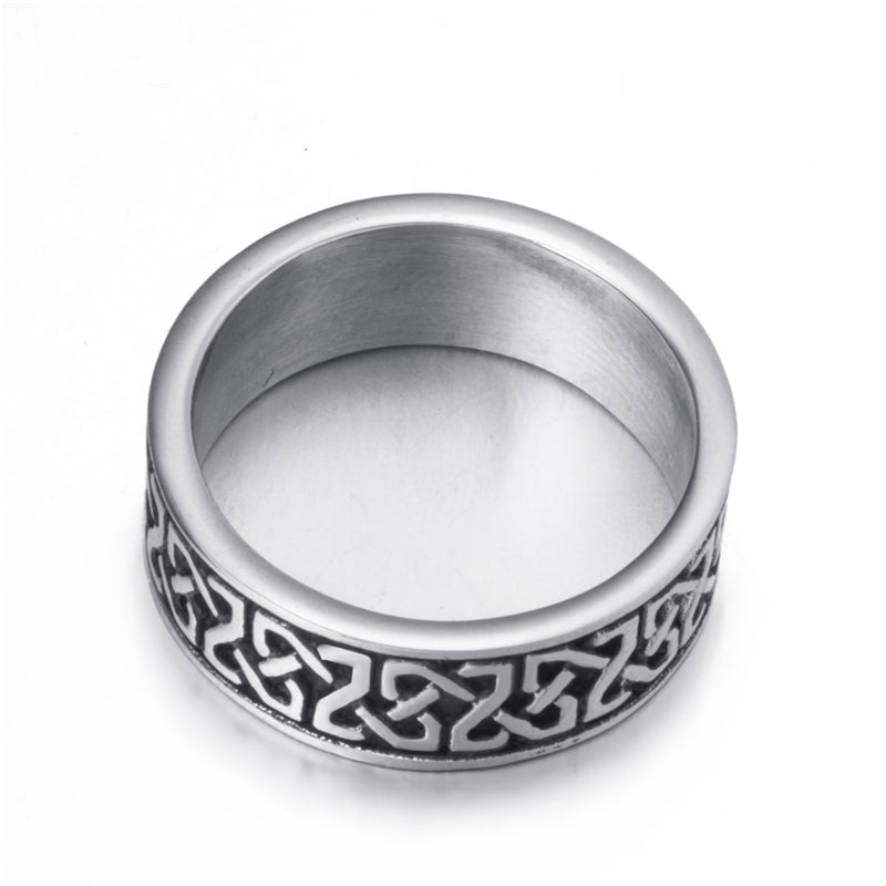 Men's Alloy Luna Moon Ring – Silver Celestial Statement Band