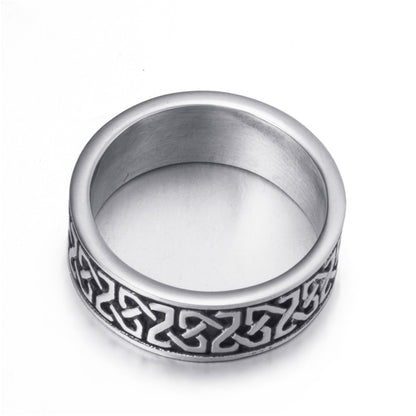 Men's Alloy Luna Moon Ring – Silver Celestial Statement Band