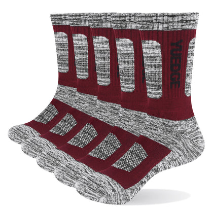 Men's Combed Cotton Sports Socks 5-Pair Pack – Breathable Thick Outdoor Socks