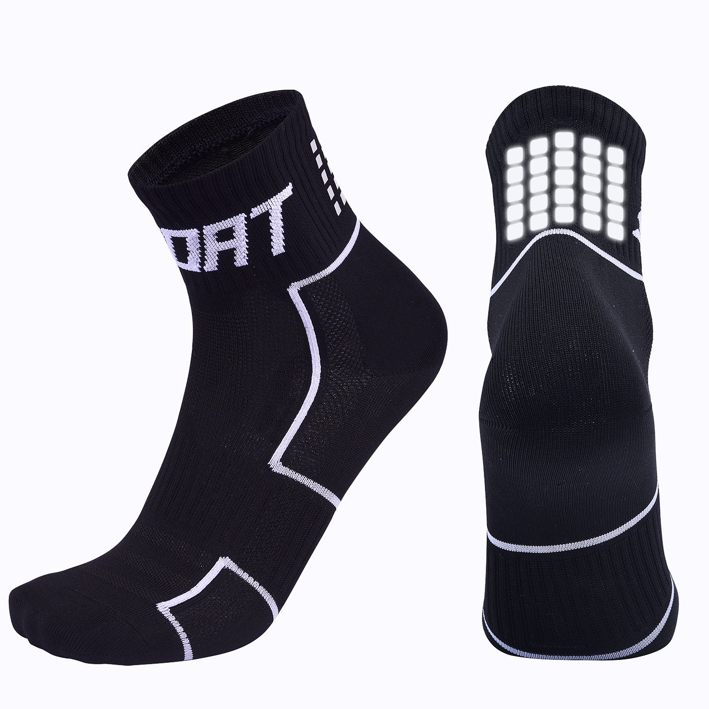Reflective Nylon Cycling Socks – Breathable Anti-Friction Bicycle Socks