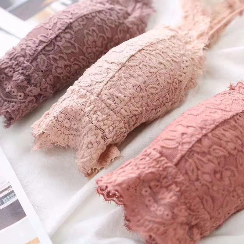 Women's Lace Gathering Bra & Panties Set | ABC Cup Lingerie 5 Colours