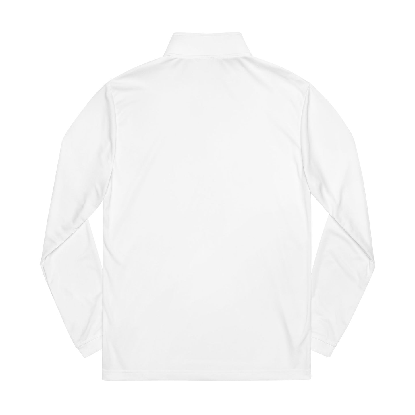 Adidas Embroidered Quarter-Zip Pullover | White Athletic Top
