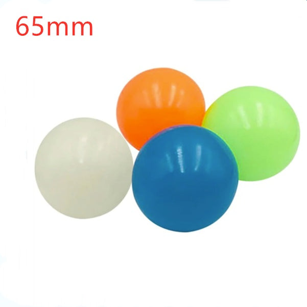 Sticky Wall Ball Stress Relief Toy - Glow Squish Ball for Kids and Adults