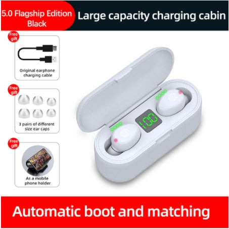Bluetooth 5.0 Earbuds | Wireless Hands-Free Earphones with LED Display