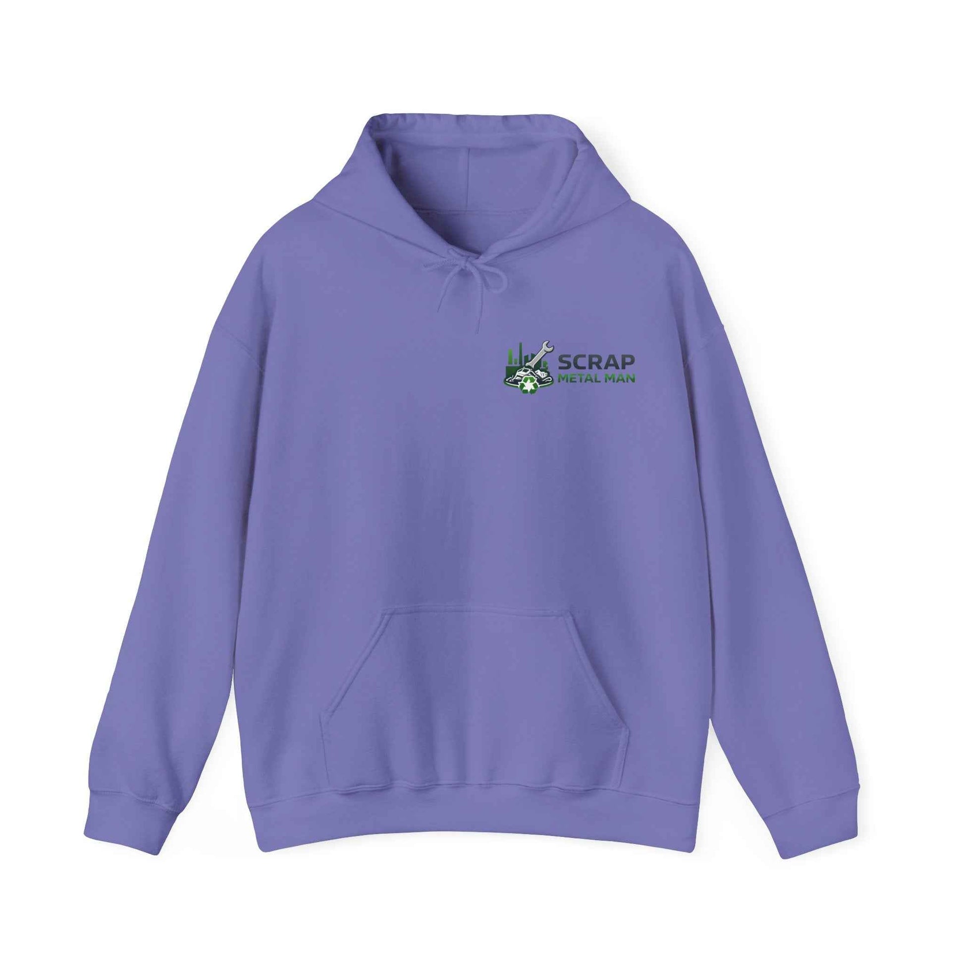 Scrap Metal Man Logo Hoodie – Industrial Style Unisex Sweatshirt