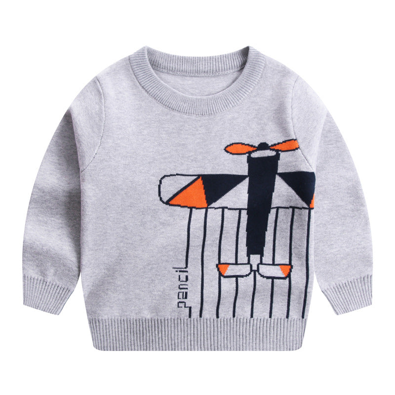 Children's Double-Layer Cotton Sweatshirt Dinosaur Space Print