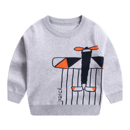 Children's Double-Layer Cotton Sweatshirt Dinosaur Space Print