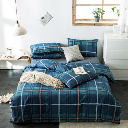 Geometric Quilted Cotton Bedding Set 4 Piece | 15 Designs