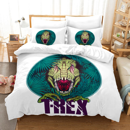 Brushed Novelty Print Duvet Cover Set – 3-Piece, Dinosaur, Panda, Letter & Angel