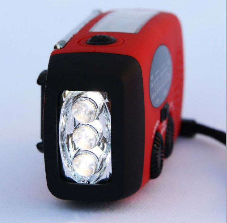 4-in-1 Emergency Solar Hand Crank Radio, Flashlight & USB Charger