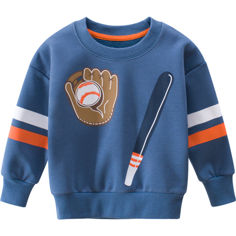 Boys' Cartoon Fleece Pullover Sweatshirt | Sizes 90–140cm