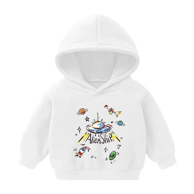 Kids Hooded Fleece Pullover Sweater – Unisex Long-Sleeve Top