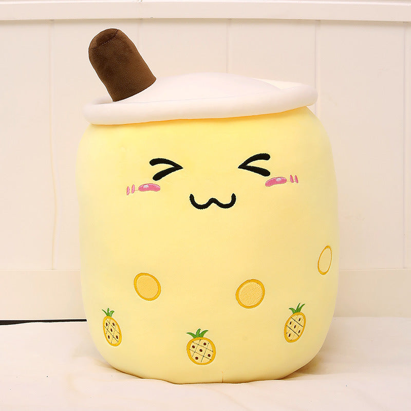 Boba Tea Plush Pillow Cushion - Soft Bubble Tea Stuffed Toy