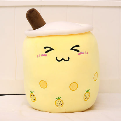 Boba Tea Plush Pillow Cushion - Soft Bubble Tea Stuffed Toy