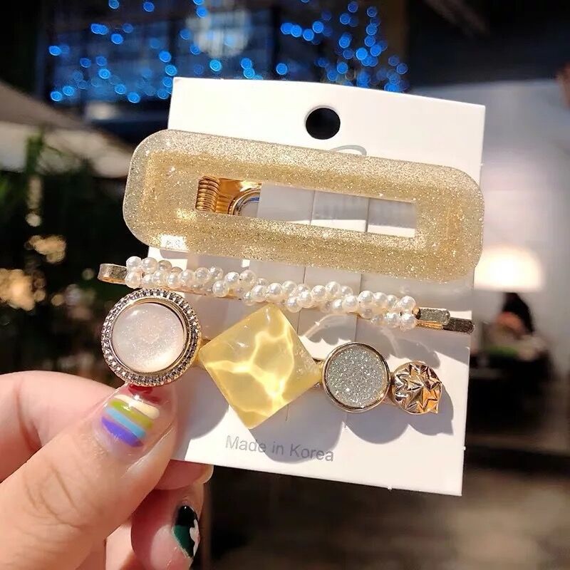Geometric Resin Hair Clip – Polished Barrette | 15 Styles