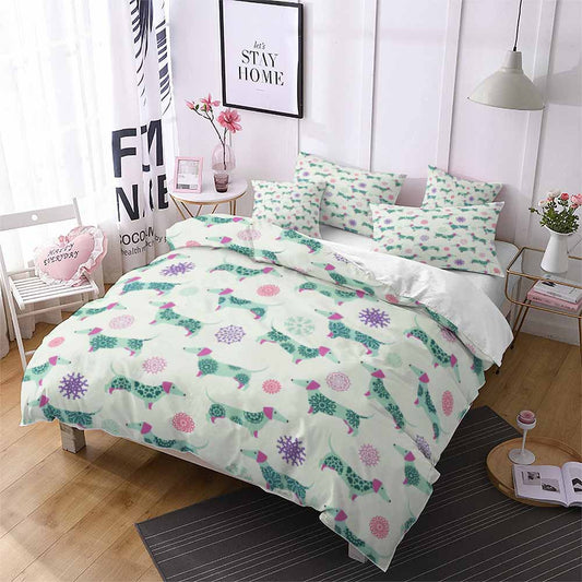 Printed Polyester Quilted Bedding Set | Single to Super King