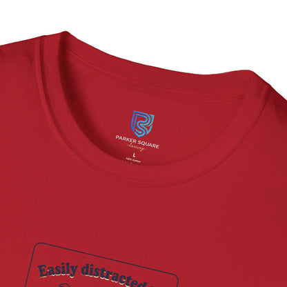 'Easily Distracted By…wait, is that a dog?' Cartoon Dog Graphic Tee