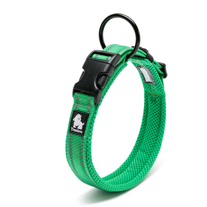 3M Reflective Padded Dog Collar – Soft Mesh Lining | 11 Colours | Sizes XXS–3XL