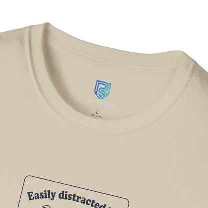 'Easily Distracted By…wait, is that a dog?' Cartoon Dog Graphic Tee