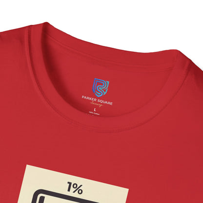 "My Social Battery Is At 1%" Low Battery Graphic Tee