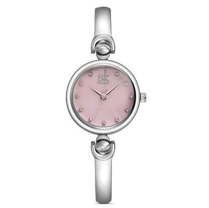 Women's Rhinestone Quartz Wristwatch | Diamond-Set Dial Alloy Watch in 5 Colours