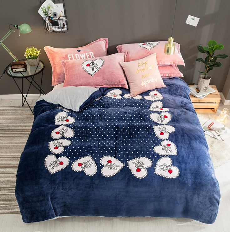 French Velvet Flannel Bedding Set | 4 Piece | 19 Prints