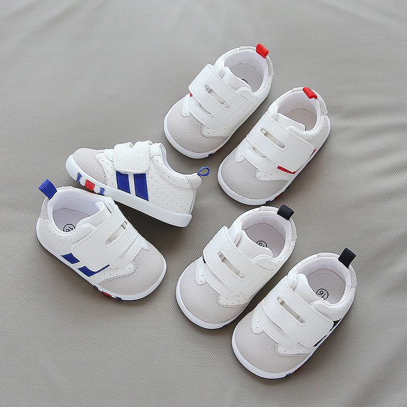 Kids PU Leather Velcro Low-Top Shoes | Sizes 14-20